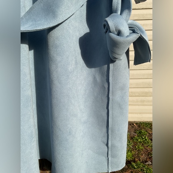 Gianni Bini Faux Suede Belted Jacket Zipper Sleeves NWOT Med Size S - Picture 5 of 12